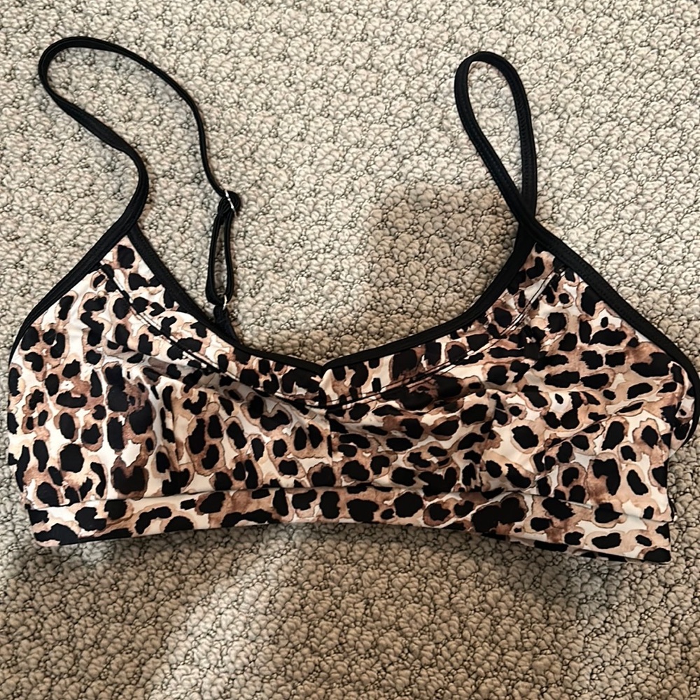 The Upside Equinox water Leopard Ballet Bra NWT Size Small